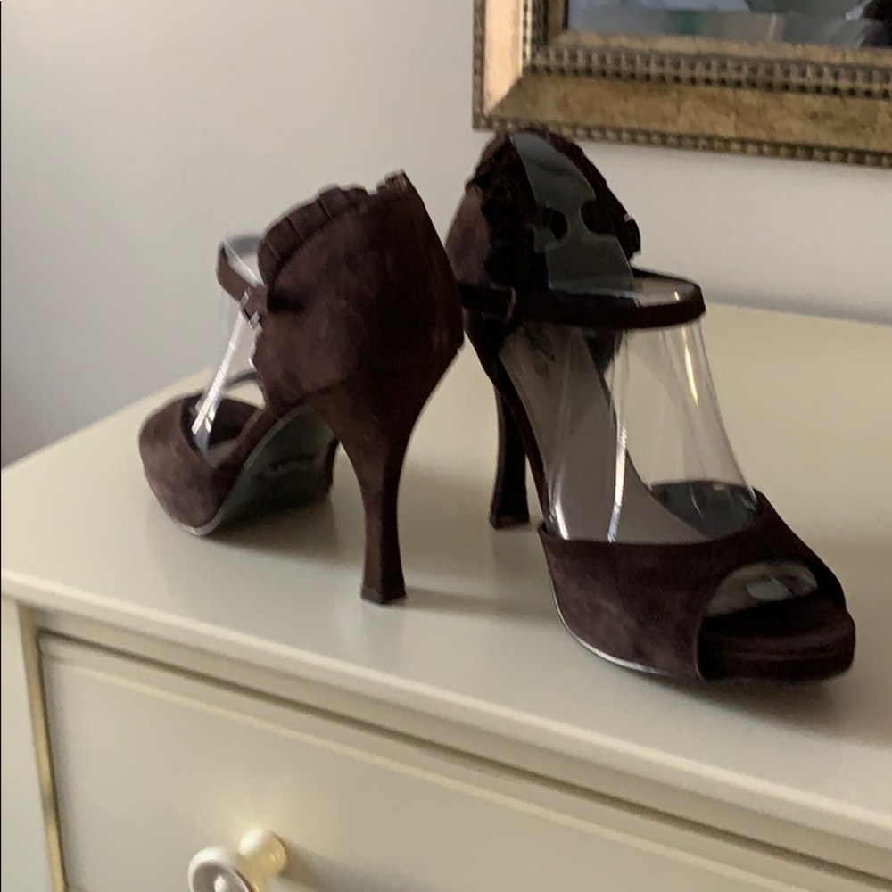 Fergie Suede high heel sandals